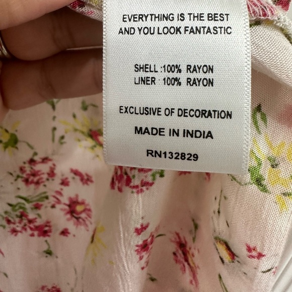 LPA Dress XXS Floral Pink Midi Dress with side slit - Picture 12 of 14